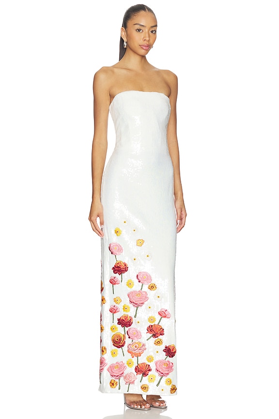 view 2 of 4 Rahul Mishra Sequined Corset Maxi Dress in White