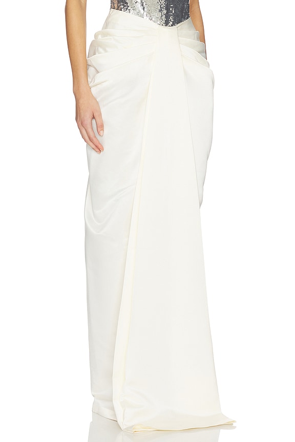 view 2 of 6 Draped Cowl Skirt in Ivory