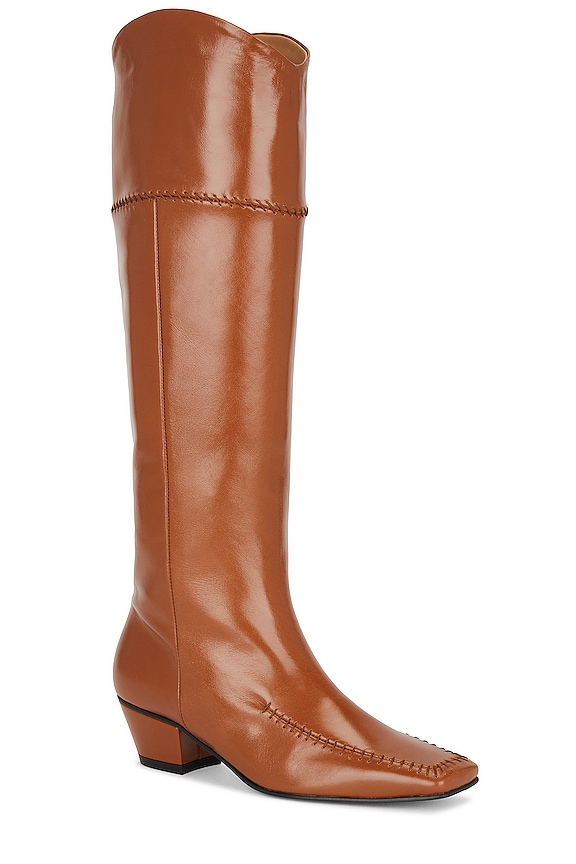 view 2 of 5 Whipstitch Long Boot in Brown