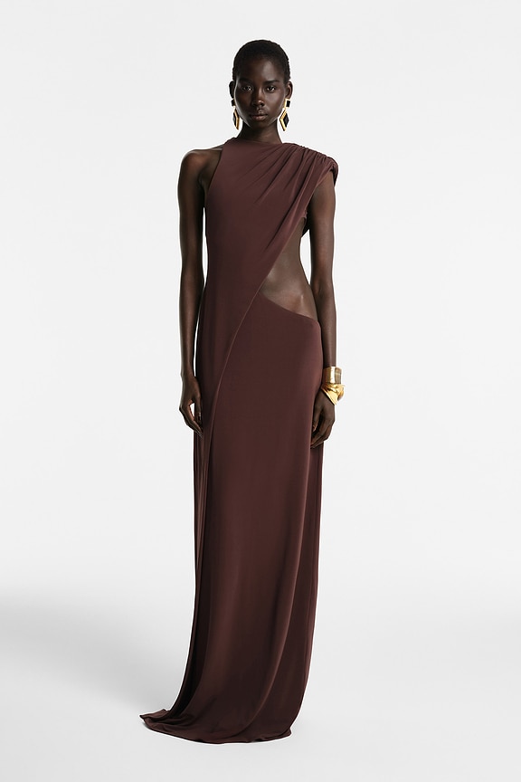 view 1 of 6 Rielle Dress in Brown