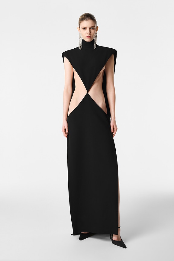 view 1 of 6 VESTIDO LARGO RAVENA in Black With Black