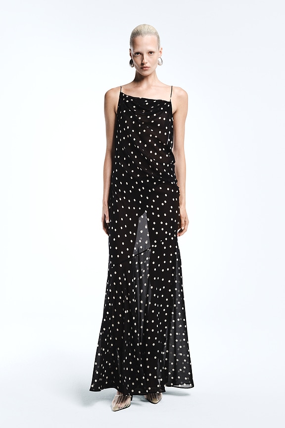 view 1 of 7 ROBE DE SOIRÉE SIAGRE in Black & Ivory Dot