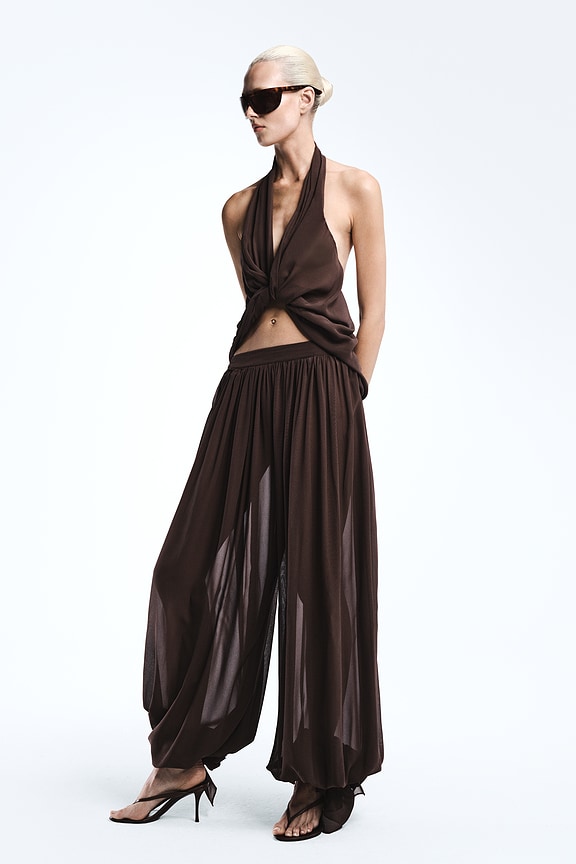 view 2 of 5 Benoit Silk Pant in Brown