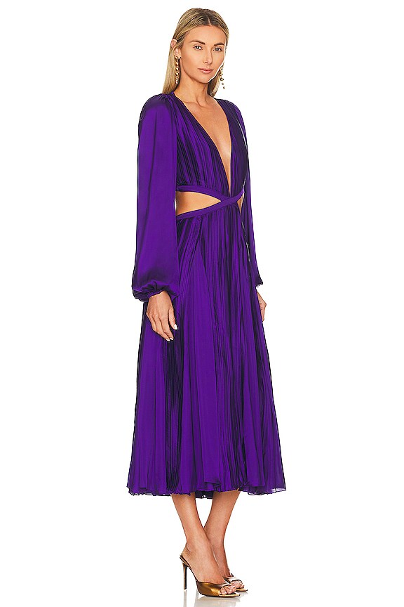 view 2 of 3 Cassi Long Sleeve Midi Dress in Purple