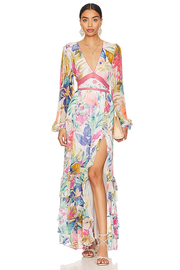 ROCOCO SAND Zazu Maxi Dress in Motley Tropical | REVOLVE