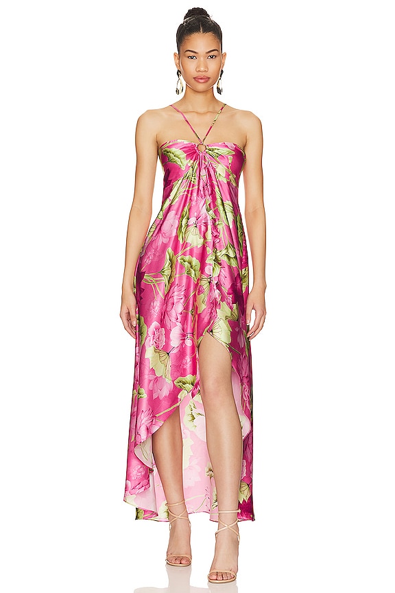 view 1 of 3 Ren Halter Maxi Dress in Pink Lotues