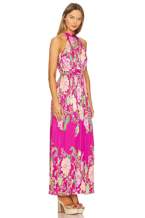 view 2 of 3 Chloe Long Dress in Fuchsia Pink
