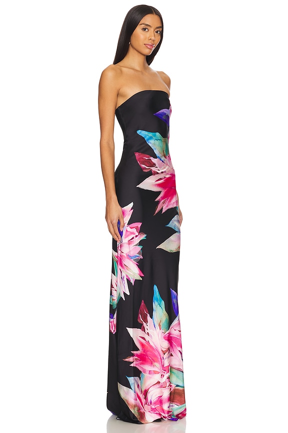 view 2 of 3 Strapless Maxi Dress in Black Multi
