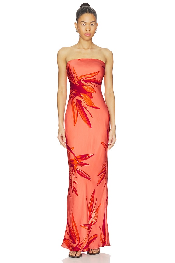 view 2 of 4 Strapless Maxi Dress in Terracotta