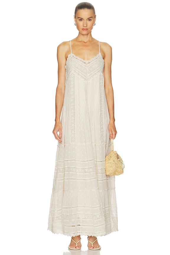 view 1 of 4 ROBE LONGUE EN DENTELLE LACE MAXI DRESS in Cream