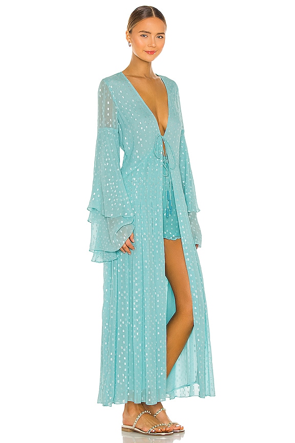 view 2 of 4 Lurex Kimono in Aqua