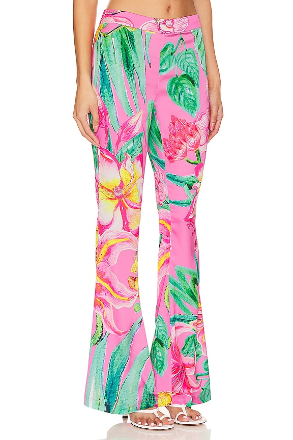 view 2 of 4 Megan Flare Pants in Pink Floral