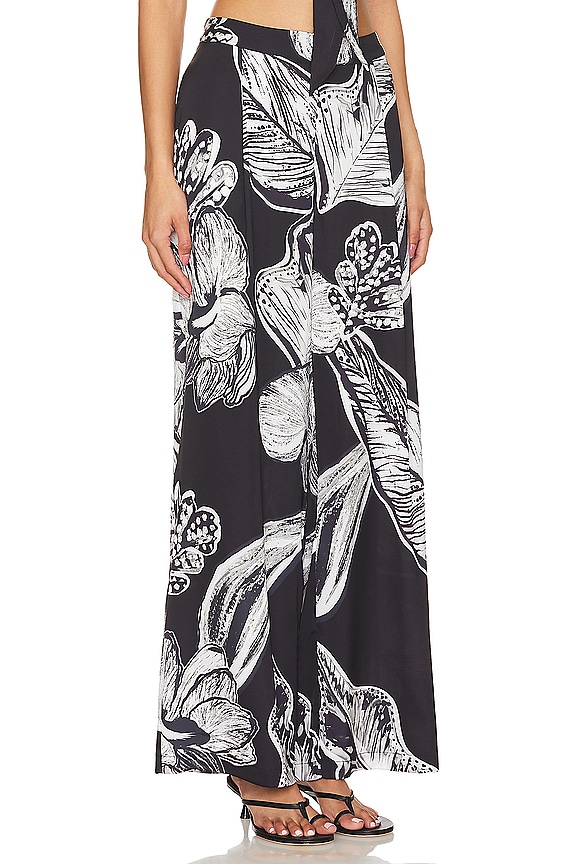 view 2 of 4 PANTALON in Black & White Floral