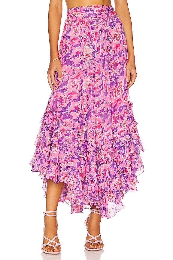 ROCOCO SAND Lei Maxi Skirt in Bubblegum Pink & Purple | REVOLVE