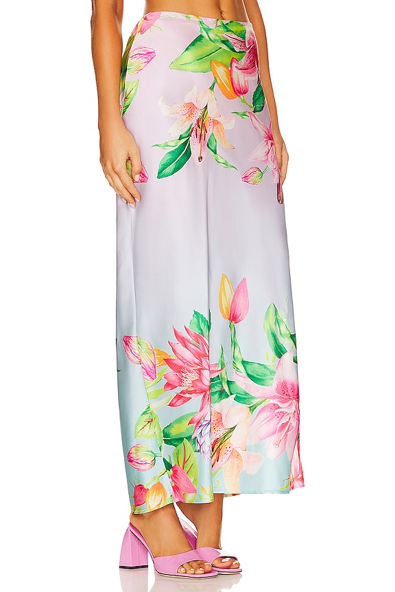 view 2 of 5 LORA 롱 스커트 in Multicolor Hibiscus