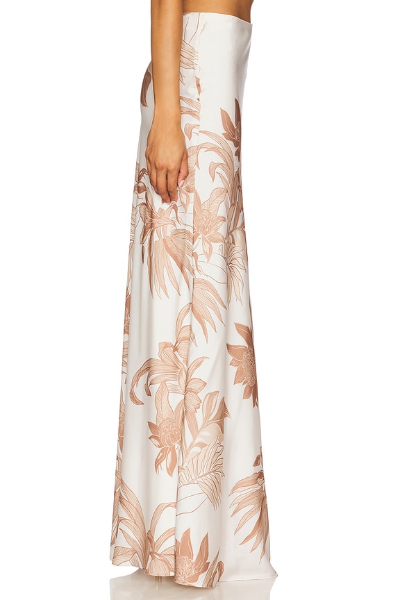 view 2 of 6 Maxi Skirt in Off White & Brown