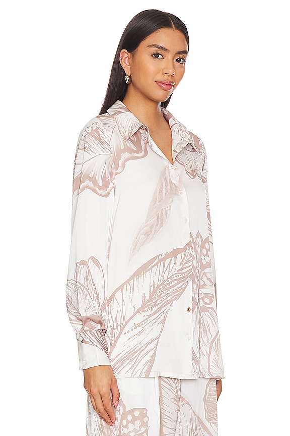 view 2 of 4 Shirt in Light Brown & White