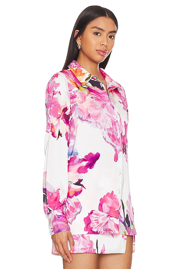 view 2 of 4 Shirt in White & Pink