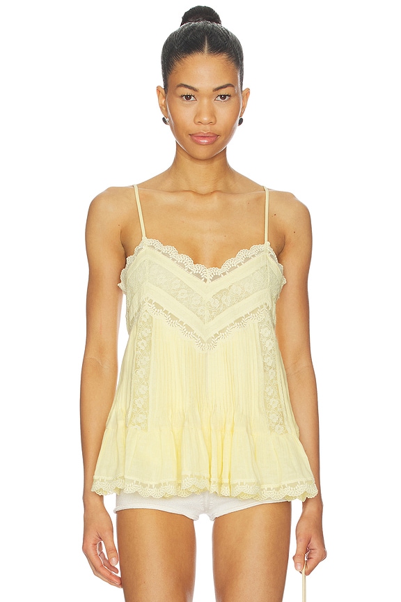 view 1 of 4 Lace Detail Top in Yellow
