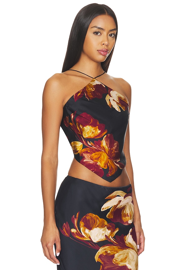 view 2 of 4 Halter Neck Top in Black