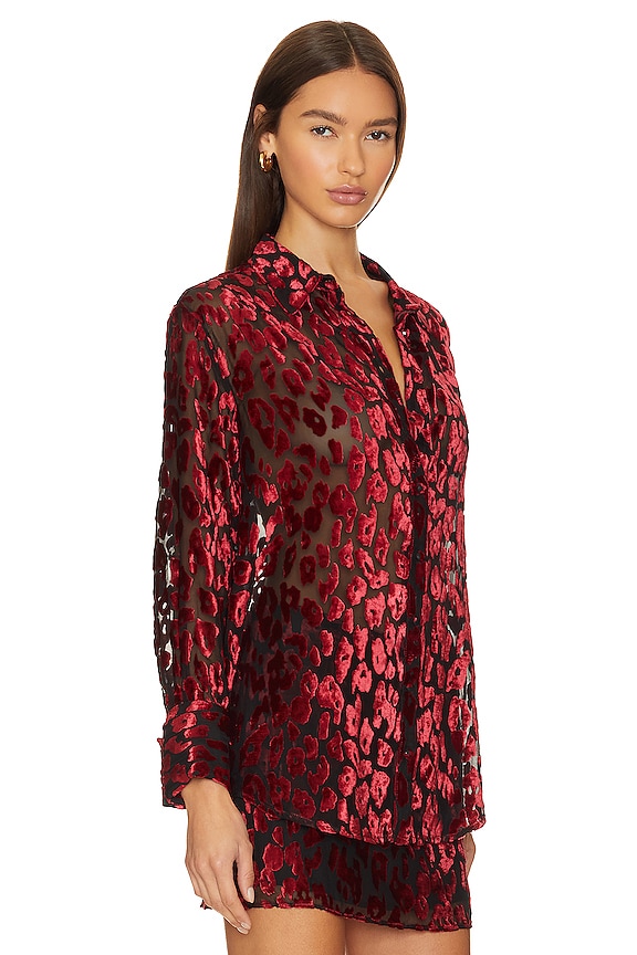 view 2 of 5 РУБАШКА С ЗАСТЁЖКОЙ НА ПУГОВИЦАХ in Black