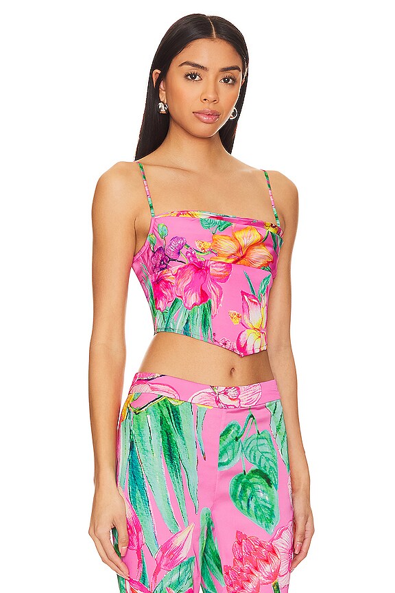 view 2 of 4 Megan Bustier Top in Pink Floral