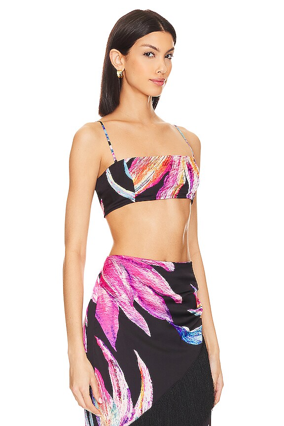 view 2 of 4 TOP CORTO TIPO BANDA MARGO in Black