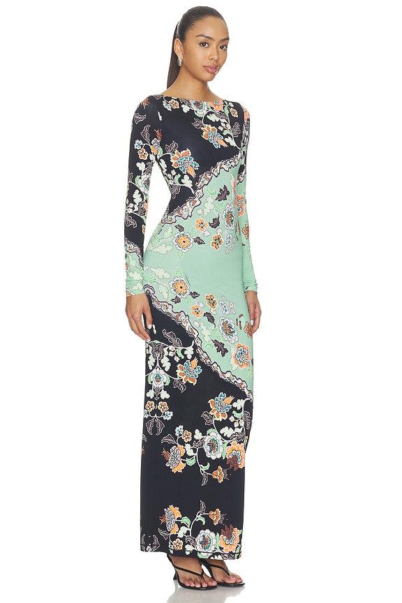 view 2 of 4 VESTIDO DRESS in Green & Black