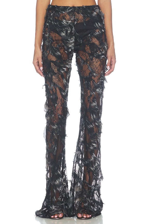 view 2 of 7 Silver Trousers in Black & Beige