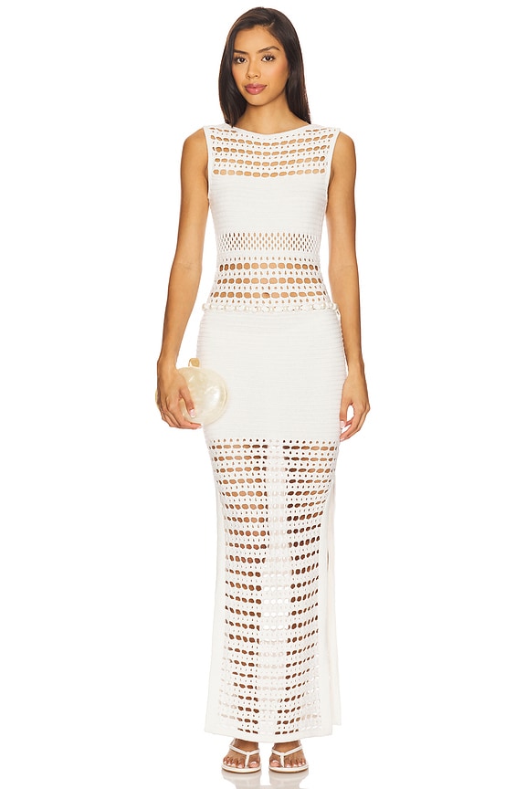 view 2 of 4 VESTIDO DE CROCHET KYLAN in White