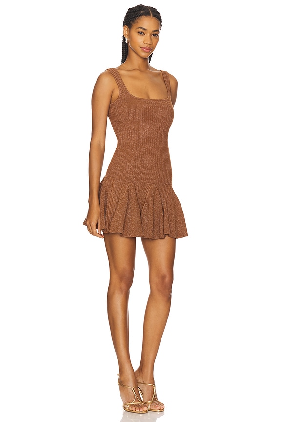 view 2 of 4 Matson Knit Dress in Metallic Hazelnut
