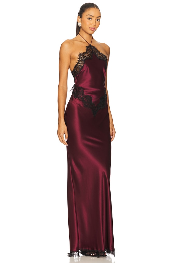 view 2 of 3 VESTIDO EVERLY in Port & Black