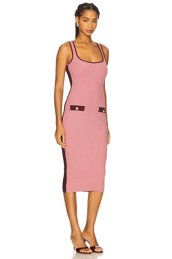 view 2 of 4 Connie Knit Dress in Metallic Rose & Pinot