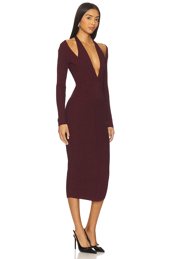 view 2 of 4 Odelia Dress in Metallic Port