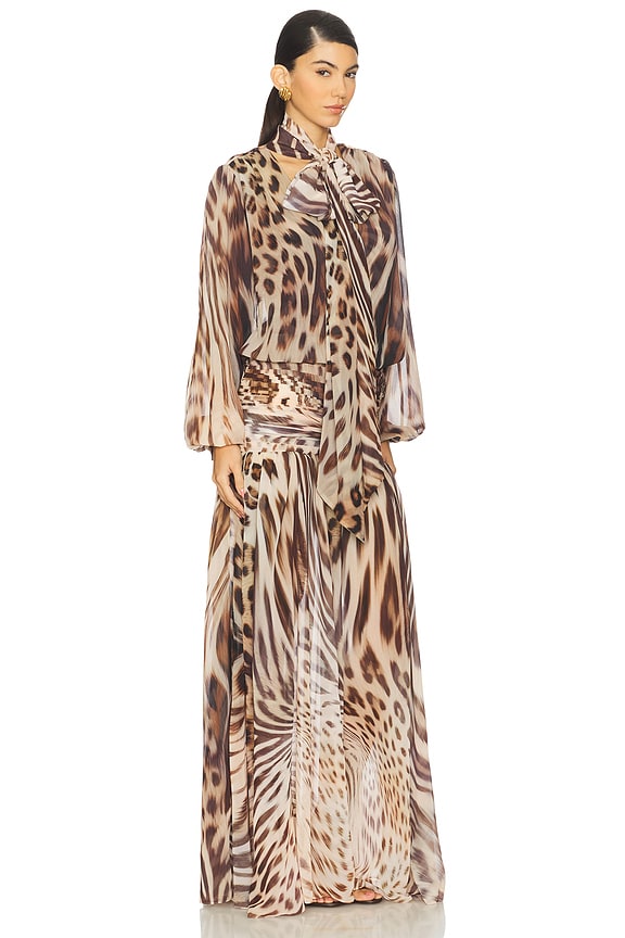 view 2 of 3 Opaline Dress in Melting Animal Print