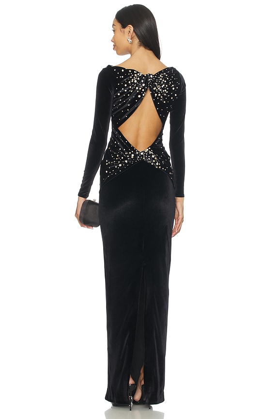 view 1 of 5 Taegan Velvet Dress in Black