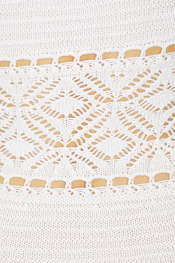 retrofete Winona Crochet Dress in Metallic White
