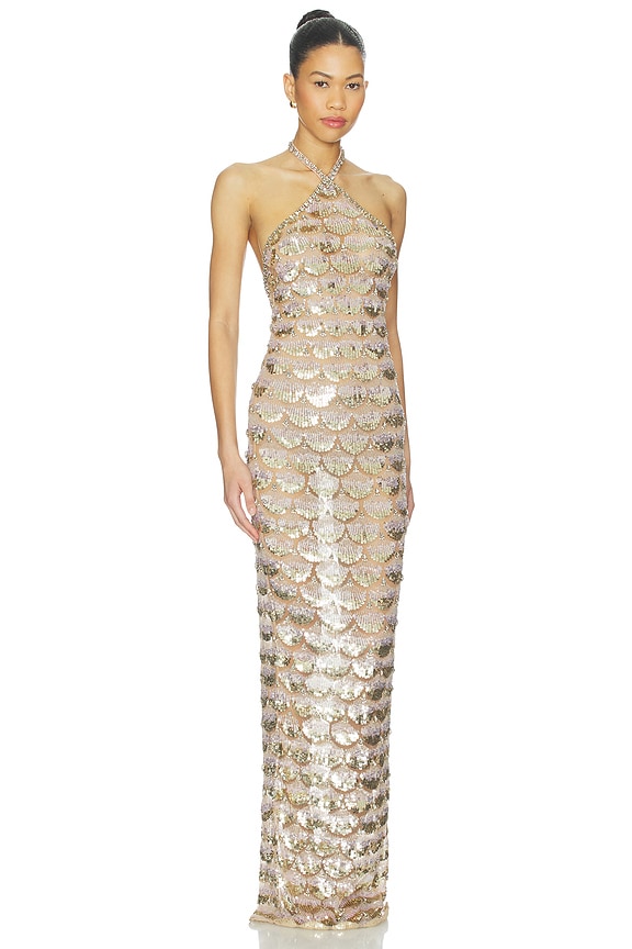 view 2 of 4 VESTIDO GENOVIA in Nude & Champagne