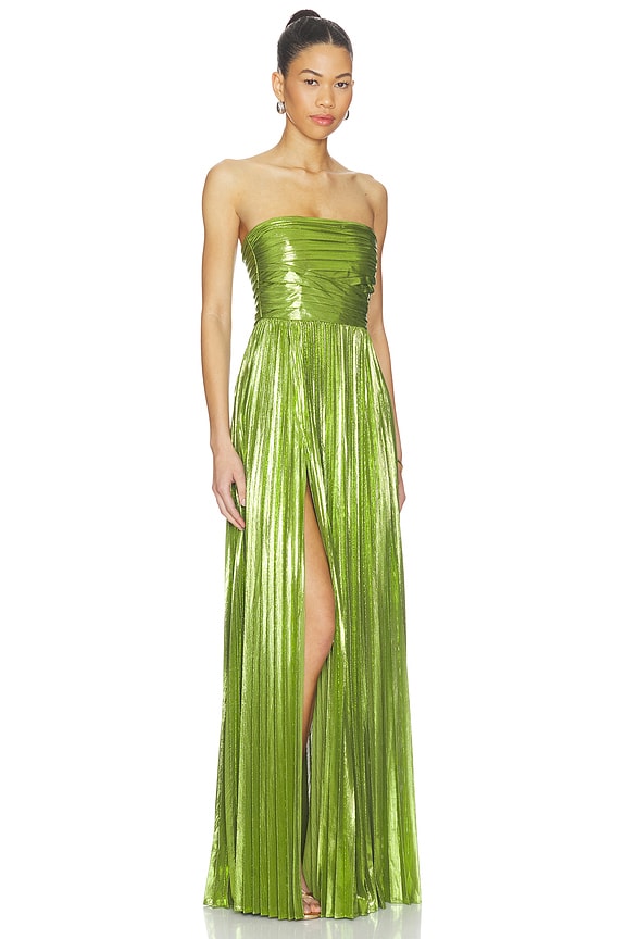 view 2 of 4 Sevyn Maxi Dress in Metallic Kiwi