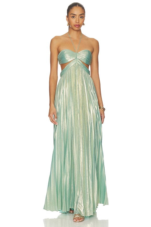 view 1 of 4 Keira Dress in Golden Mint