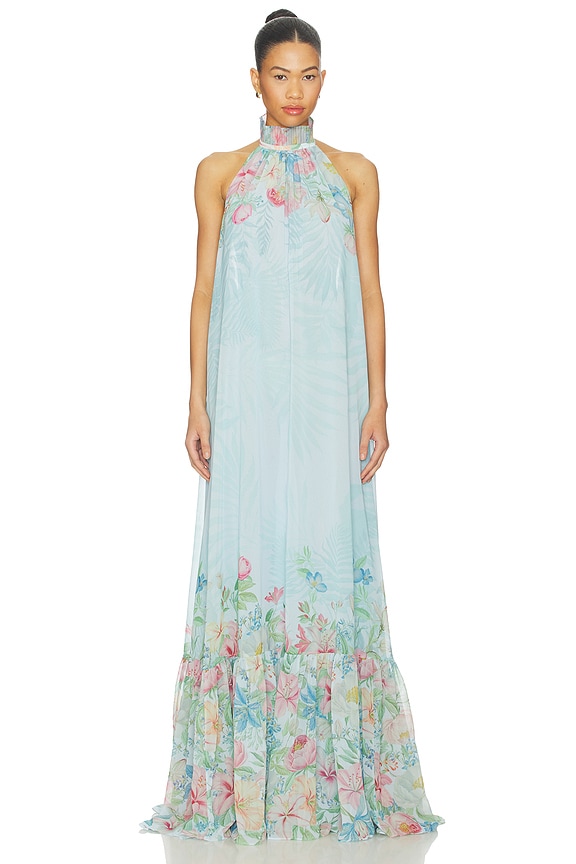 view 2 of 3 ROBE FRANCY in Bleu Fleur Tropicale