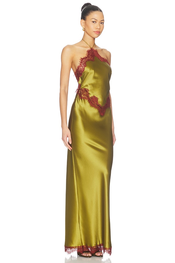 view 2 of 4 Everly Dress in Basil & Cigar