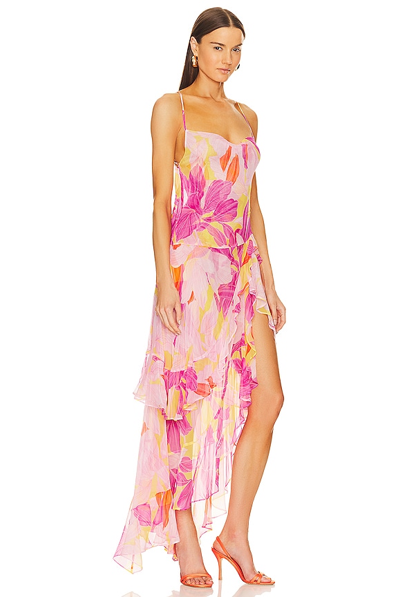 view 2 of 3 Fatima Silk Dress in Botanical Floral