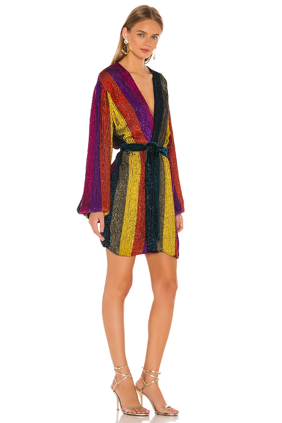 view 2 of 4 Gabrielle Robe Dress in Multi Stripe