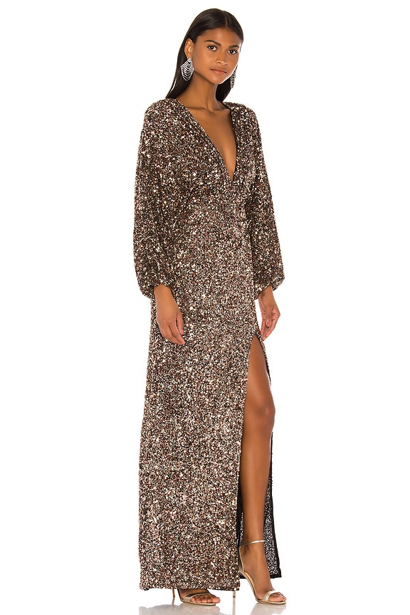 view 2 of 4 ROBE DE SOIRÉE CAMILLE in Bronze