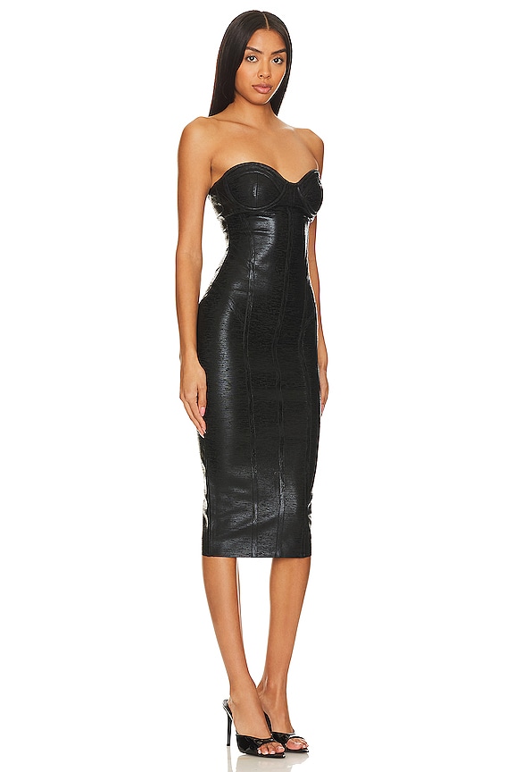 view 2 of 3 Charlize Knit Dress in Coated Black