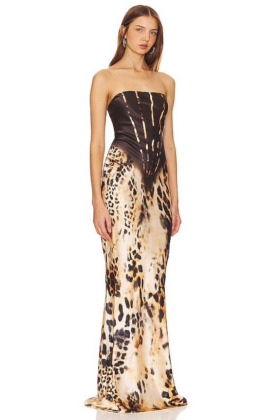 view 2 of 3 Shayna Silk Dress in Vintage Cheetah