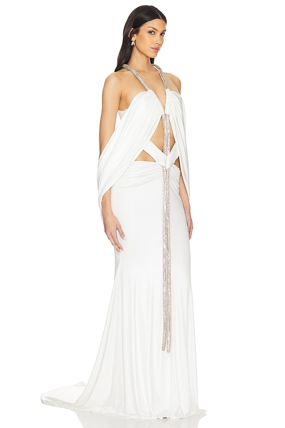 view 2 of 4 Gaia Dress in White & Gold