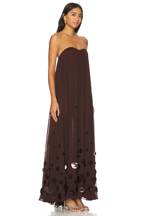 view 2 of 3 Helena Dress in Deep Brown