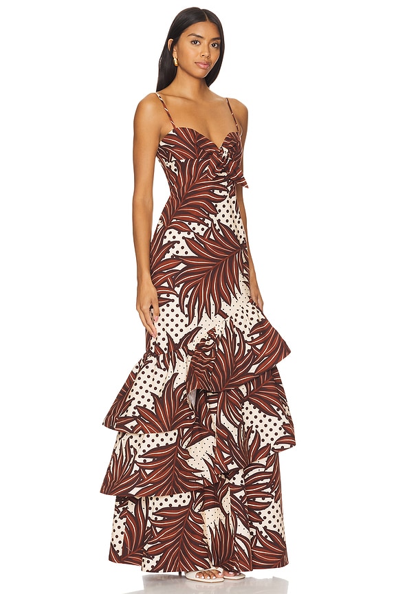 view 2 of 3 Starla Dress in Polka Dots Leaves